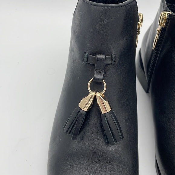 NWOT Gianni Fermani Black Leather Ankle Booties Boots, Sz 6.5 - Picture 13 of 14